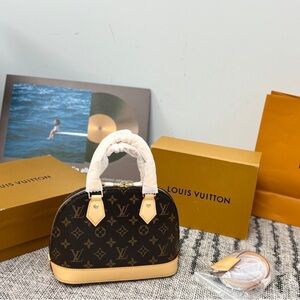 Louis Vuitton Black and Tan Mini Bag